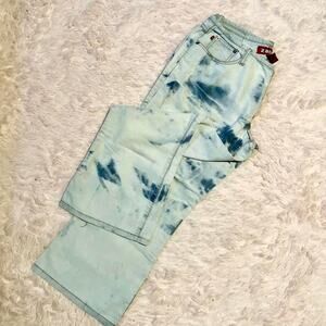 Vintage Zana Di Acid Wash Grunge Punk 90s Skater Edgy Retro Raw Denim Capris
